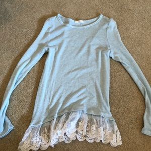 Cute dainty light blue sweater